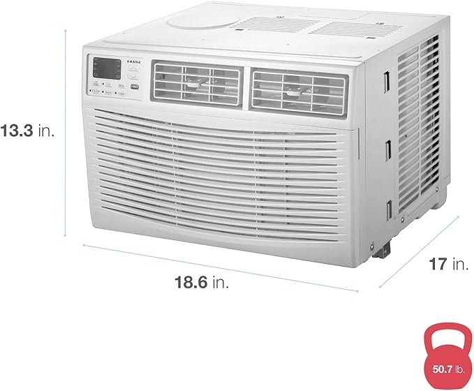 Amana 8,000 BTU Window Air Conditioner with Dehumidifier, 115V, Window AC for Rooms up to 350 Sq. Ft., Bedrooms, Bathrooms, and Nurseries with Remote Control, Digital Display, Timer, 3 Cooling Speeds - Image 5