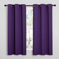 NICETOWN Royal Purple Blackout Curtains 48 inches Length for Laundry Room, 2 Panels, 42" Wide, Thermal Insulated Decoration Drapes for Short Window by NICETOWN