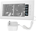 Smart Register Booster Fan 4” x 10” with Thermostat Control Intelligent Heating Cooling Trigger, 10 Fan Speed Adjustable AC Air Vent Fan Booster for Room Wall Floor White by MIDCVFRUN