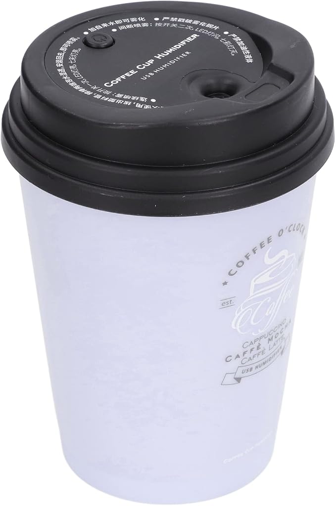 Coffee Cup Humidifier, Compact Lightweight Cute Desktop Humidifier for Baby Bedroom Travel Office Home Use - Image 6