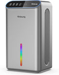 Dehumidifier for Basement (85 OZ, 800 sq ft) Quiet Dehumidifiers for Home, Auto Shut-Off, Sleep Mode, 3 Gear Timer(8H,16H,24H), Small Dehumidifier for Bedroom, Bathroom with Drain Hose (Deep Sliver) by Unknown