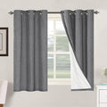 H.VERSAILTEX Primitive Linen Curtains 100% Blackout Curtain Drapes Burlap Fabric Curtains with White Thermal Insulated Liner, Grommet Top Drapes Living Room/Bedroom (2 Panels, 42 x 54 Inch, Grey) by HVERSAILTEX