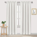 DWCN Blackout Curtains Thermal Insulated, Energy Saving & Noise Reducing Bedroom and Living Room Curtains, Ivory, W 52x L 84 Inch, Set of 2 Rod Pocket Curtain Panels by DWCN