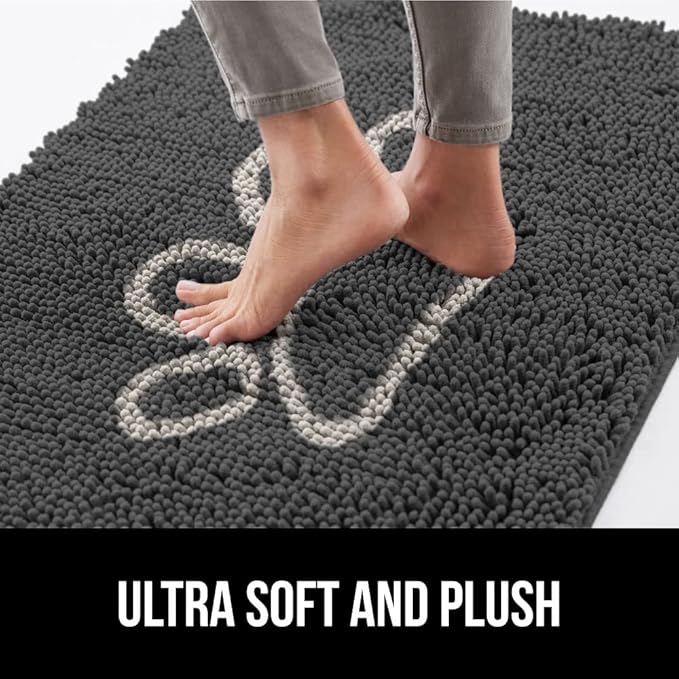 GORILLA GRIP SOAKSTOPPER Dog Door Mat, Machine Washable Rug Absorbent Doormat Captures Moisture Mud Dirt, Quick Dry Soft Chenille Entryway Rugs Indoor Entrance Mats for Dog Paws, 24x17 Charcoal - Image 7