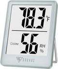 DOQAUS Digital Hygrometer Indoor Thermometer Humidity Gauge Room Thermometer with 5s Fast Refresh Accurate Temperature Humidity Monitor, Light Blue by DOQAUS