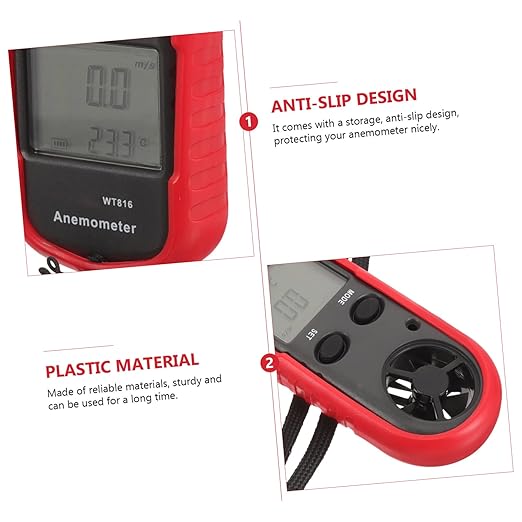 Cabilock Mini Digital Handheld Anemometer Air Flow Measurement Wind Air Velocity for Outdoor Use Environmental Monitoring Ventilation Systems - Image 8