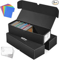Trading Card Storage Box, 3-Pack·1000 Count Card Storage Box with Dividers and Labels, Card Organizer for Collection, Trading Card Holder for Collector, 12 INCH by Fabmaker