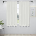 Easy-Going Rod Pocket Blackout Curtains for Bedroom, Room Darkening Window Curtains for Living Room, Thermal Insulated Noise Reduction Solid Window Drapes, 2 Panels(34x63 in, Ivory) by Easy-Going