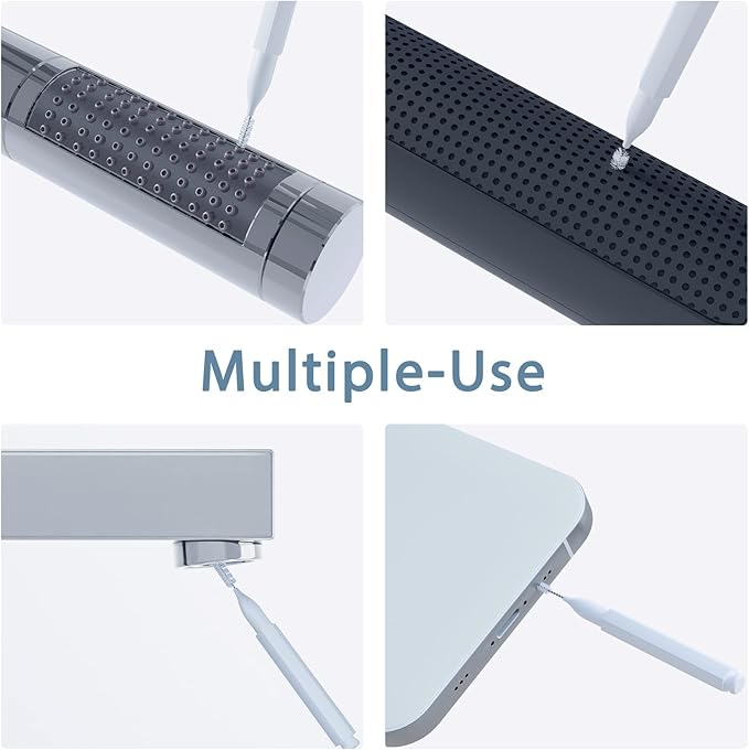 Shower Head Cleaning Brush for Small Hole,Multifunctional Shower Head Cleaner Tool Anti-Clogging Nozzle with Storage Boxes, Showerhead Cleaning Brushes Picks for Household Bathroom, White - Image 6