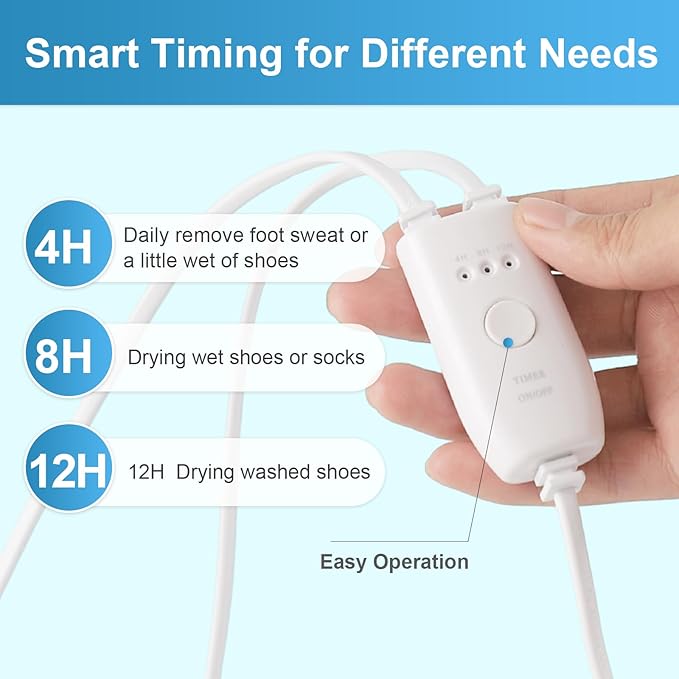 Shoe Dryers,Boot Dryer for Work Boots, Electric Portable Shoe Dryer Warmer with Timer for Sneaker Socks Gloves Drying,US Plug (Style B) - Image 2