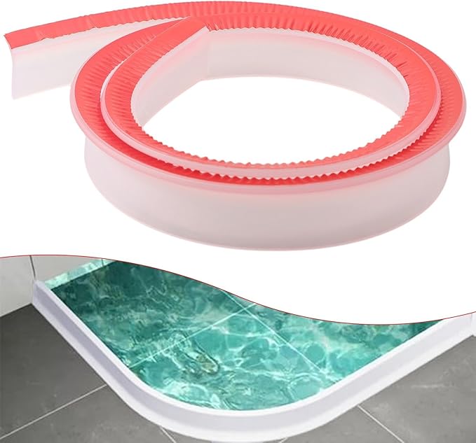 Shower Water Retention Strip - Silicone Multi-Color Water Containment - Fits Various Shower Areas for Bathroom Use(Transparent 100cm) - Image 6