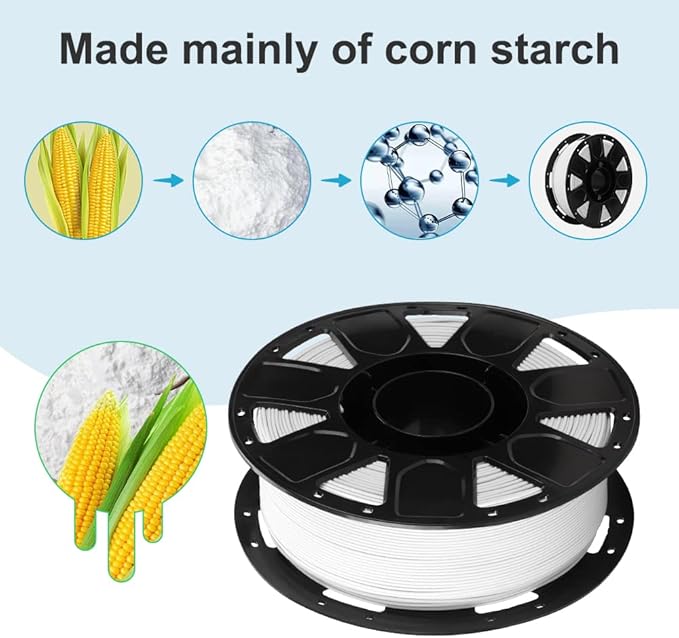 Official 3D Printer Filament Ender PLA Filament 1.75mm, No-Tangling, Strong Bonding and Overhang Performance Dimensional Accuracy +/-0.02mm, 2.2lbs/Spool（White） - Image 4