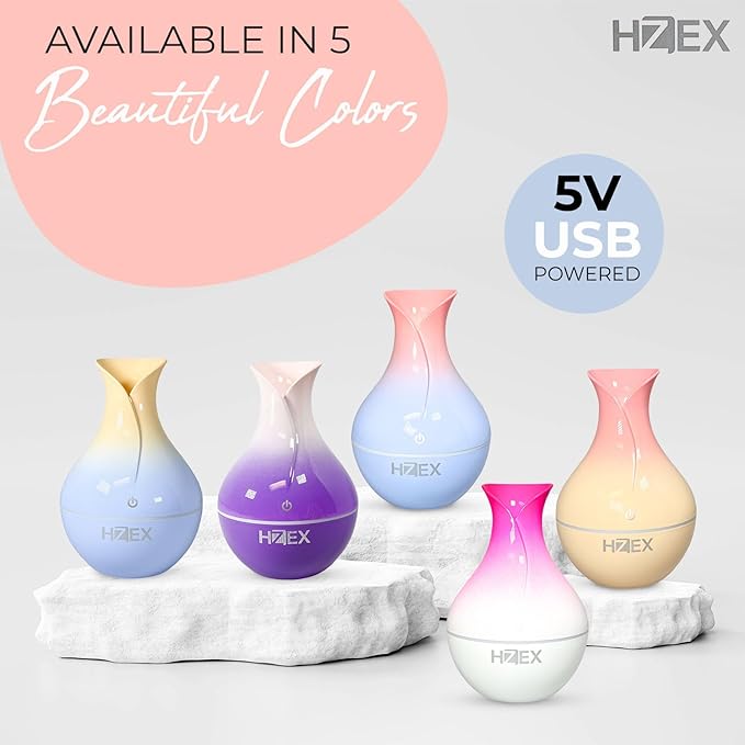 Spiral Essential Oil Diffuser with 7 Color Changing Lights and 5V USB Cable for Home Office, 130ml Mist Humidifier Silent Aroma Diffusers, Variant Colors (Orchid) - Image 3
