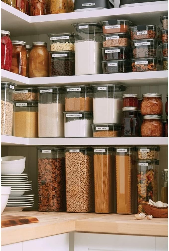 Rubbermaid Brilliance 16-Cup Airtight Food Storage Container with Lid Clear/Grey - optimal for pantry organization flour sugar and food storage - Image 2