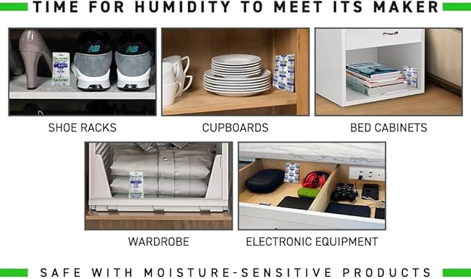DAVSORB Dehumidifier Room Moisture Absorber - Jumbo Large Pack of 10, 100g Each Sachet for Home, Electronic Items, Wardrobe & Shoe Racks | Fights Excess Moisture - Image 5