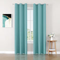 ChrisDowa Blackout Curtains 78 inches Long for Bedroom - 2 Panels Set Grommet Thermal Insulated Room Darkening Curtains for Living Room (Aqua, 42 x 78 Inch) by ChrisDowa