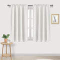 DWCN Blackout Curtains Thermal Insulated, Energy Saving & Noise Reducing Bedroom and Living Room Curtains, Ivory, W 52x L 45 Inch, Set of 2 Rod Pocket Curtain Panels by DWCN