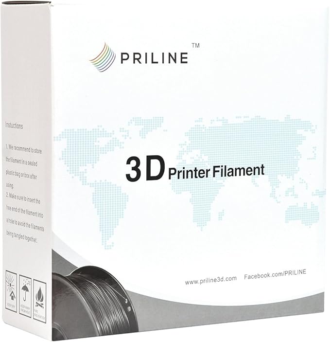 TPU Filament，PRILINE 98A TPU Flexible Soft 3D Printer Filament，1KG 1.75mm Spool Durable Flexible Material, White - Image 5