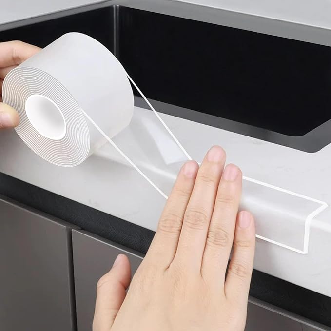 1.57 in x 9.84 FT,Clear Edge Protector Strip Sharp Edge Wrap Cover Tape,Self Adhesive Protective Bumper Guards for Cabinet Door Desk Glass Table Bed Furniture, Kitchen Countertop, Waterproof by Unknown