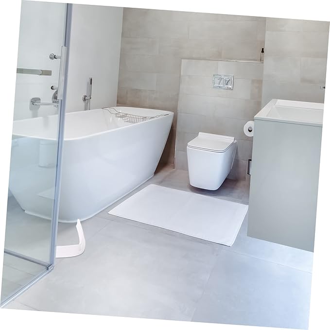 Mikikit Strip for Bathroom and Kitchen Silicone Water Barrier for Wet and Dry Separation Easy Installation Shower Stopper Strip White - Image 7