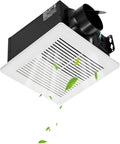 VEVOR Bathroom Exhaust Fan, 80 CFM Bathroom Vent, Low-Noise, Premium Motor Ceiling Fan, Standard 4-inch Duct Interface for Laundry Room, Storage Room, Home Ventilation, White by VEVOR