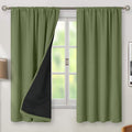 BGment Blackout Curtains for Bedroom 63 Inch Length, Thermal Insulated Full Room Darkening Soundproof Privacy Window Curtains Drapes with Rod Pocket, 2 Panels, Each Panel 42 Inch Wide, Grass Green by BGment
