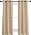 NICETOWN Room Darkening Blind Shade for Kids Bedroom, Biscotti Beige, Single Panel, 34 x 63 inch, Triple Weave Home Decoration Light Blocking Solid Ring Top Curtain/Drape for Small Window by NICETOWN