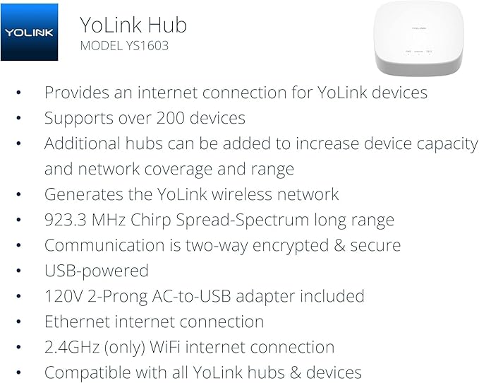 YoLink Water Leak Starter Kit: Hub + 6 Leak Sensor 1 (Silent), LoRa Long-Range, App/SMS/Email Alerts, D2D Offline Triggers, 2 AAA Up to 5-Year Battery, Compatible with Alexa/IFTTT/Home Assistant - Image 3