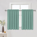 DWCN Blackout Curtains for Living Room Thermal Insulated, Energy Saving & Noise Reducing Bedroom Curtains, Sage Green, W 60x L 36 Inch, Set of 2 Rod Pocket Curtain Panels by DWCN