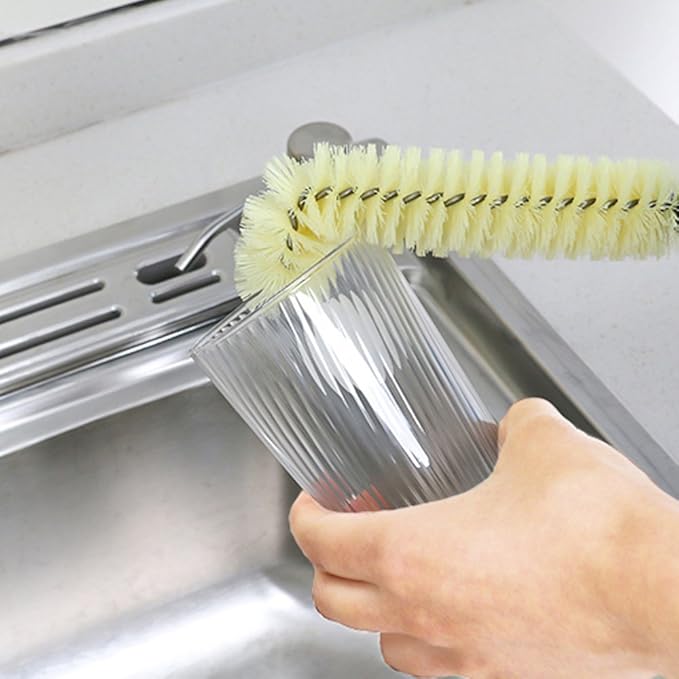 Long Bottle Brush Cleaner -16" Bottle Cleaning Brush Flexional Water Bottle Cleaner Washer Tool for Water Bottles,Cup,Tumblers or Wine Stemware - Image 5