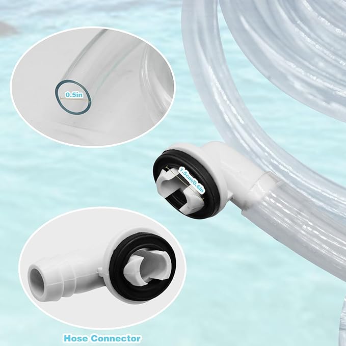 3Ft Portable Air Conditioner Drain Hose, 3/5 Inch Leakproof AC Drain Hose Kit, Universal AC Drain Hose Drain Pipe Replacement with Hose Connector and Clamp, Window Air Conditioner Unit Parts - Image 2