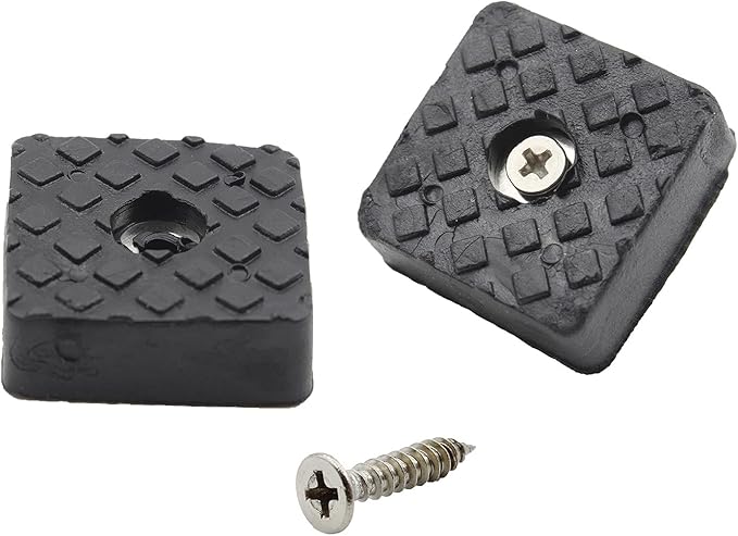 20PCS Screw on Furniture Pad,TTZEZE Furniture Sliders for Wooden,Heavy Duty Square Rubber Table Chair Leg Pads with Screws,Best Floor Protector,Protect Your Hardwood & Laminate Flooring from Scratches by TTZEZE