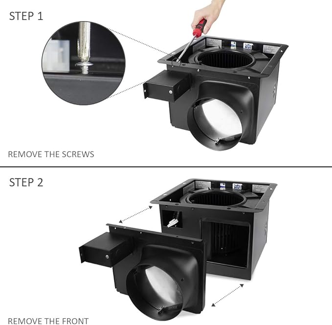 BV Bathroom Exhaust Fan 140CFM - Bathroom Fan 1.0 Sones, 6" Duct Collar, Rooms Up to 140 Sq. Ft.| Energy-Saving Ventilation Fan, Stainless Steel - No Attic Access | Ultra-Quiet HVI 2100,UL Certified - Image 7