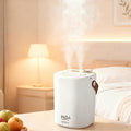 Quiet large capacity humidifier with dual nozzles, features a small night light, suitable for bedrooms and offices, Modern bedroom humidifier (White - Plug-in Version) by ACFBGFV