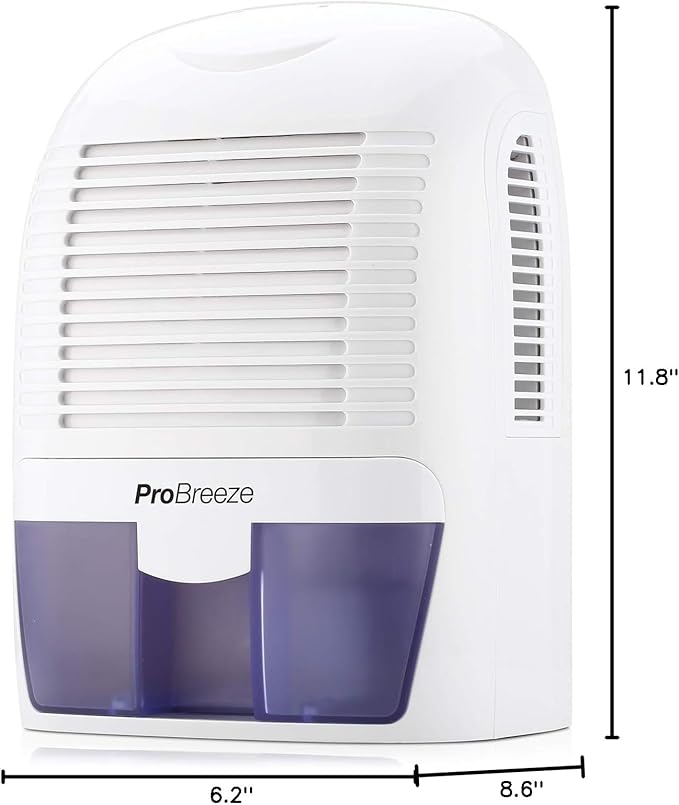 Pro Breeze Electric Mini Dehumidifier, 2200 Cubic Feet (250 sq ft), Compact and Portable for High Humidity in Home, Kitchen, Bedroom, Basement, Caravan, Office, Garage - Image 10