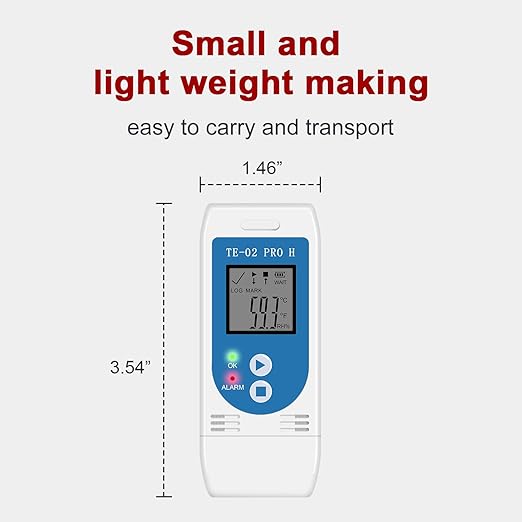 5 Pack TE-02 Pro TH Humidity and Temperature Data Logger, Temperature Mapping Data Logger, Auto CSV/PDF, Calibration Cert & Multi-Device Comparison for Cold Storage Mapping - Image 7