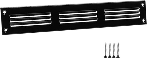 10x1 Vent Cover (Duct Opening) - Black HVAC Return Air Grille for Wall and Ceiling - Metal AC Vent Cover with Mesh - Rectangular Ventilation Register - External Dimensions: 11.81" W x 1.97" H by TURvent