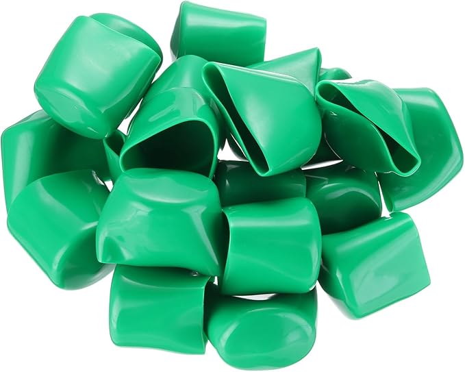 uxcell 20pcs Rubber End Caps 42mm(1 5/8") ID Vinyl PVC Round Tube Bolt Cap Cover Screw Thread Protectors Dark Green - Image 4