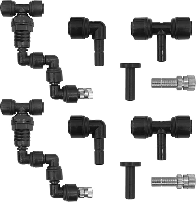 2 Pack Reptile Mister Nozzles, 1/4'' Reptile Misting Nozzles, Adjustable Reptile Fogger Fine Mist Nozzles for Full Water Coverage, Replacement Micro Spray Nozzles for Reptile Terrarium Tank by Unknown