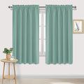 DWCN Blackout Curtains for Living Room Thermal Insulated, Energy Saving & Noise Reducing Bedroom Curtains, Sage Green, W 60x L 63 Inch, Set of 2 Rod Pocket Curtain Panels by DWCN