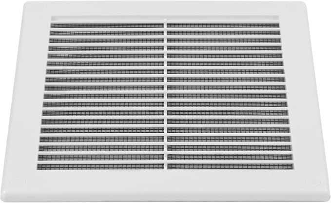 10-Pack 10" x 10" (Outer Size) Square Air Vent Cover – White Plastic Vent Deflector - Screen Mesh, Surface Mount Wall Ceiling – Cold Air Return Soffit Air Vent Cover - Register Indoor Outdoor - Image 8
