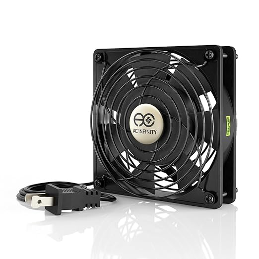 AC Infinity AXIAL 1225, Quiet Muffin Fan, 120V AC 120mm x 25mm Low Speed, UL-Certified for DIY Cooling Ventilation Exhaust Projects by ACInfinity