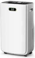 5000 Sq.Ft Dehumidifier for Basement with Drain Hose, 80 Pint Dehumidifiers for Home with Large 6.5L Water Tank,24H Timer,Child Lock,Defrost,Silent,4 Modes Operation Auto Shut-off by Ludatido