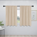 Easy-Going Rod Pocket Blackout Curtains for Bedroom, Room Darkening Window Curtains for Living Room, Thermal Insulated Noise Reduction Solid Window Drapes, 2 Panels(42x45 in, Beige) by Easy-Going