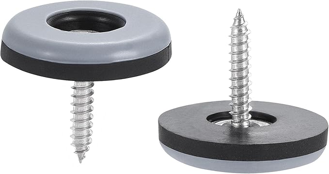 uxcell 25mm Furniture Feet Slider Glides Screw-in Chair Leg Protector Pads PTFE 12pcs - Image 4