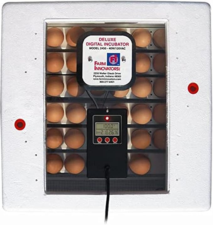 Farm Innovators Model 2450 Pro Series Digital Circulated Air Egg Incubator with Automatic Egg Turning and Humidity Control, 41 Egg Capacity - Image 8