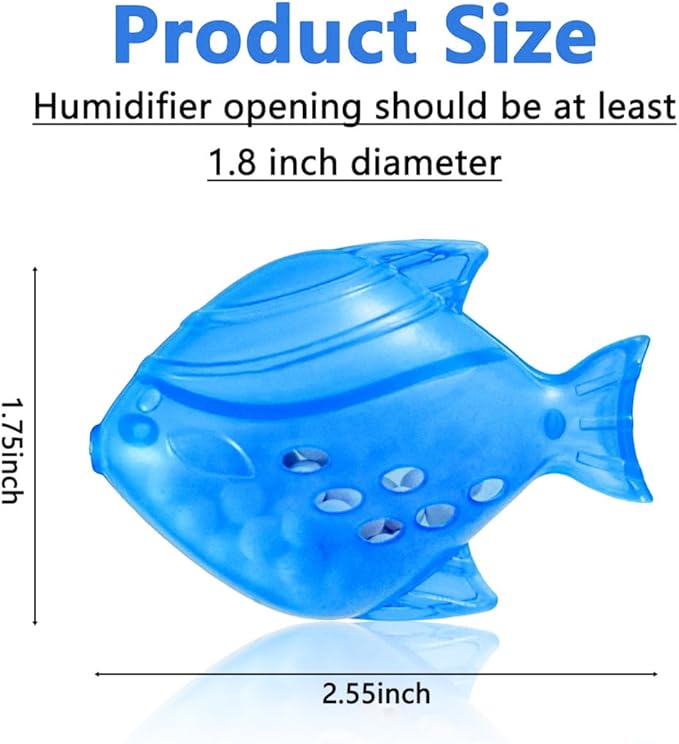 Humidifier Tank Cleaner, 10PCS Universal Humidifier filters fish Compatible with Drop,Droplet, Warm&Cool Mist Humidifiers, Fish Tank, Keep The Water (Fish-blue) - Image 3