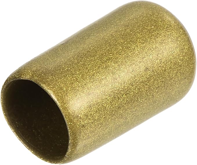 uxcell 20pcs Rubber End Caps 8.5mm ID Vinyl Round Tube Bolt Cap Cover Thread Protectors Gold by uxcell