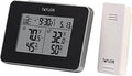 Taylor Wireless Digital Indoor Outdoor Thermometer and Hygrometer, Weather Station, Battery Powered, Alarm, Easy-to-Read Display for Home, Office, Greenhouse, Nursery, and Indoor Areas, Black by Taylor