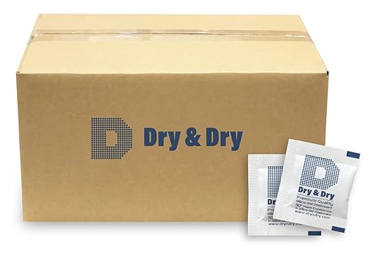 Dry & Dry 1 Gram [5000 Packets] Silica Gel Packets Desiccants, Silica Packets - Rechargeable Silica Gel Packs, Desiccants Packets, Silica Gel by DryDry